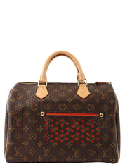 2008 Canvas Monogram PerfoSpeedy 30 Brown/Orange