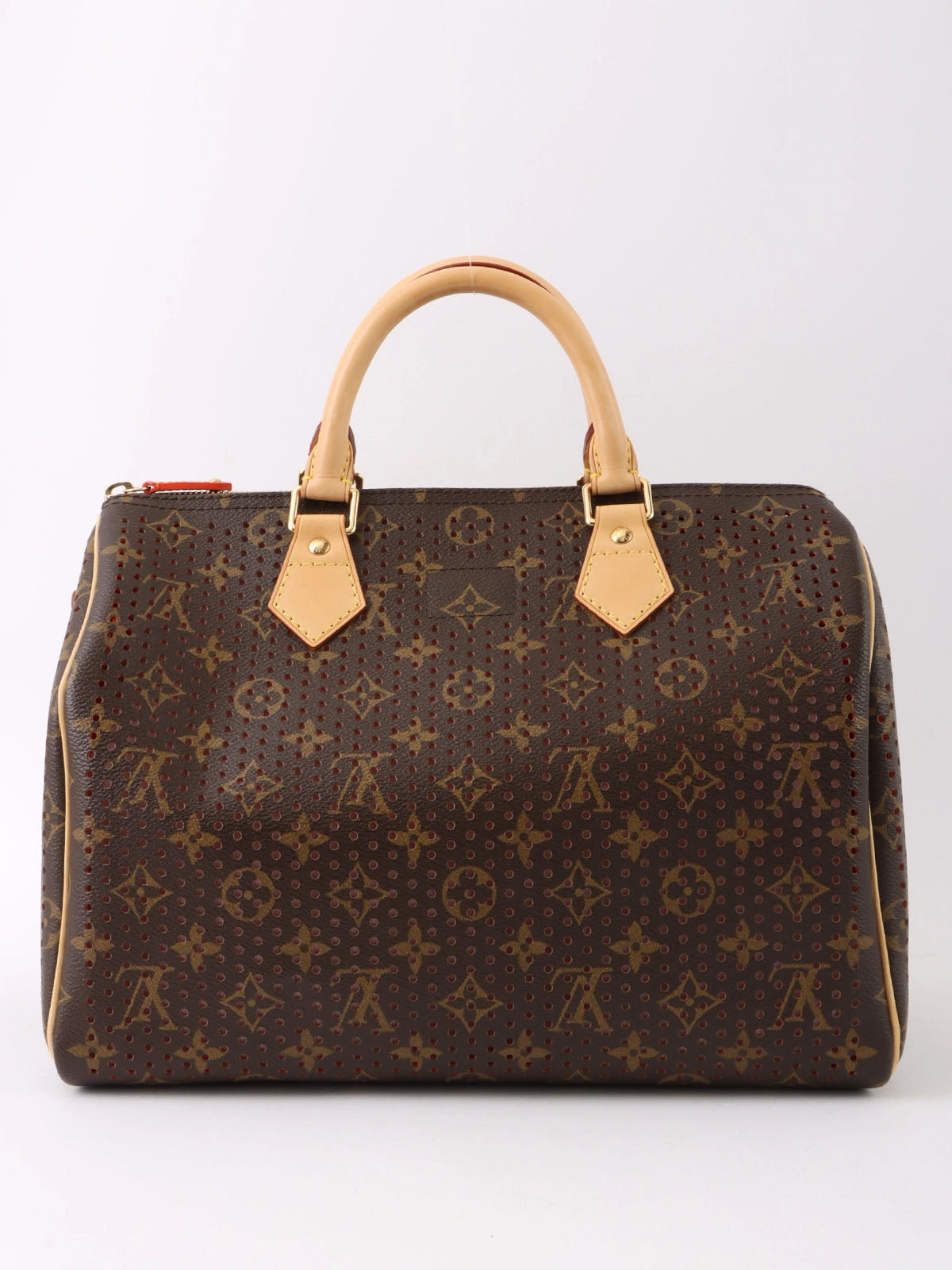 2008 Canvas Monogram PerfoSpeedy 30 Brown/Orange