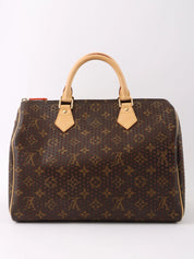 2008 Canvas Monogram PerfoSpeedy 30 Brown/Orange