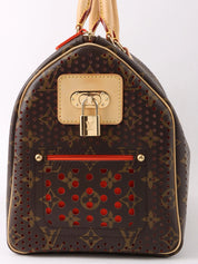 2008 Canvas Monogram PerfoSpeedy 30 Brown/Orange