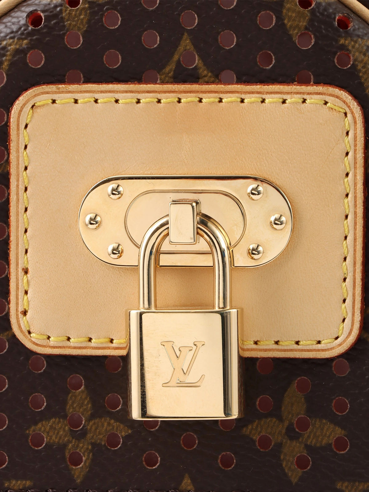 2008 Canvas Monogram PerfoSpeedy 30 Brown/Orange