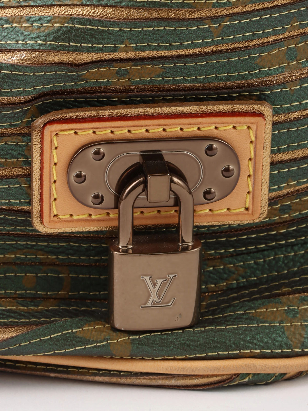 2010 Canvas Monogram Eden Neo Green/Gold