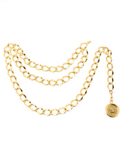 1994 CC mark coin charm chain belt gold
