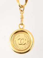 1994 CC mark coin charm chain belt gold