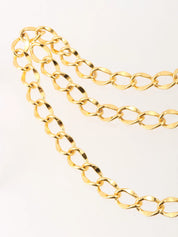 1994 CC mark coin charm chain belt gold