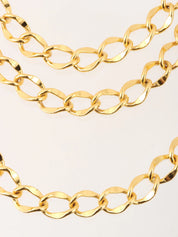 1994 CC mark coin charm chain belt gold