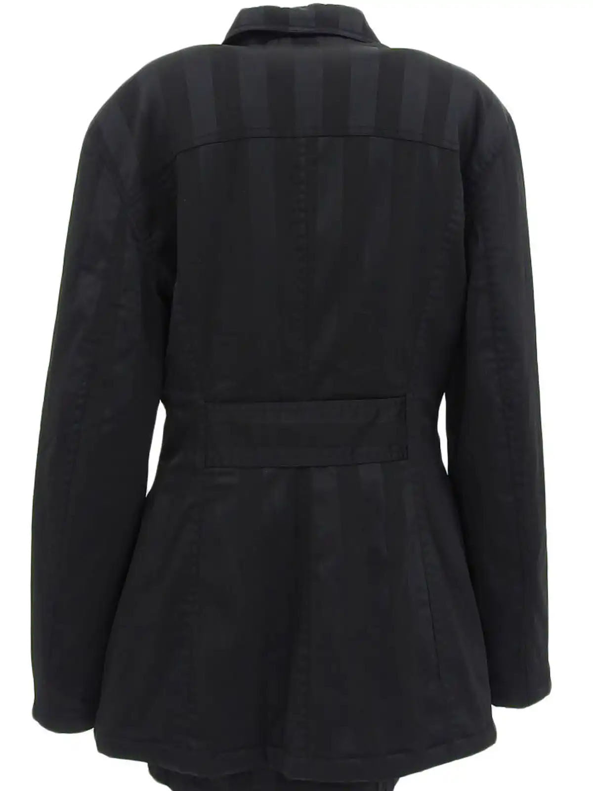 ストライプパターンメデューサボタンセットアップ ブラック