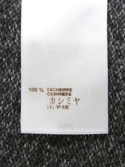 Cashmere logo embroidered cardigan in grey