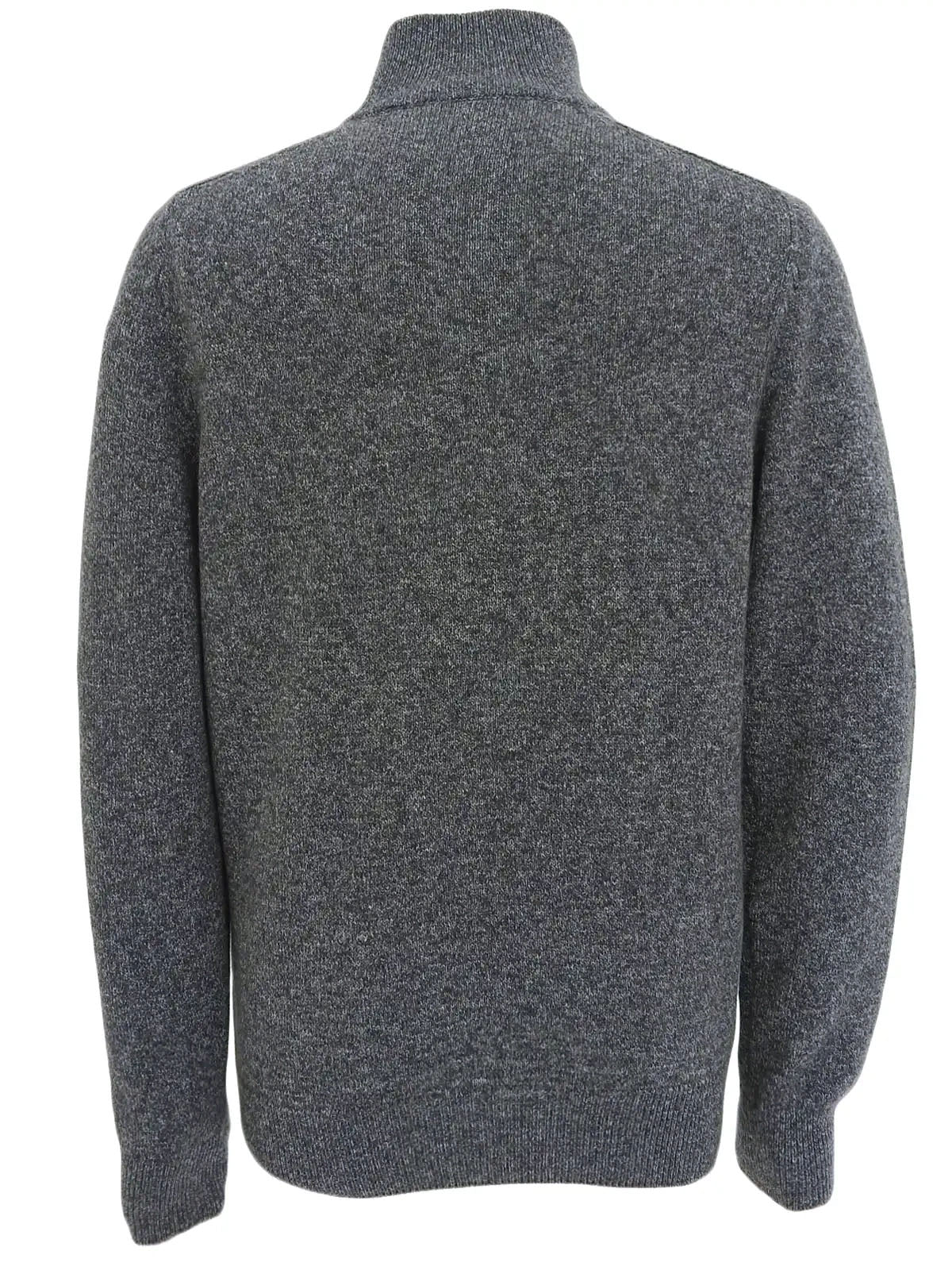 Cashmere logo embroidered cardigan in grey