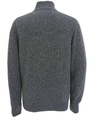 Cashmere logo embroidered cardigan in grey