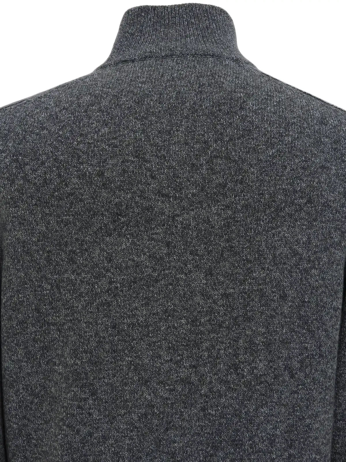 Cashmere logo embroidered cardigan in grey