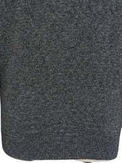 Cashmere logo embroidered cardigan in grey