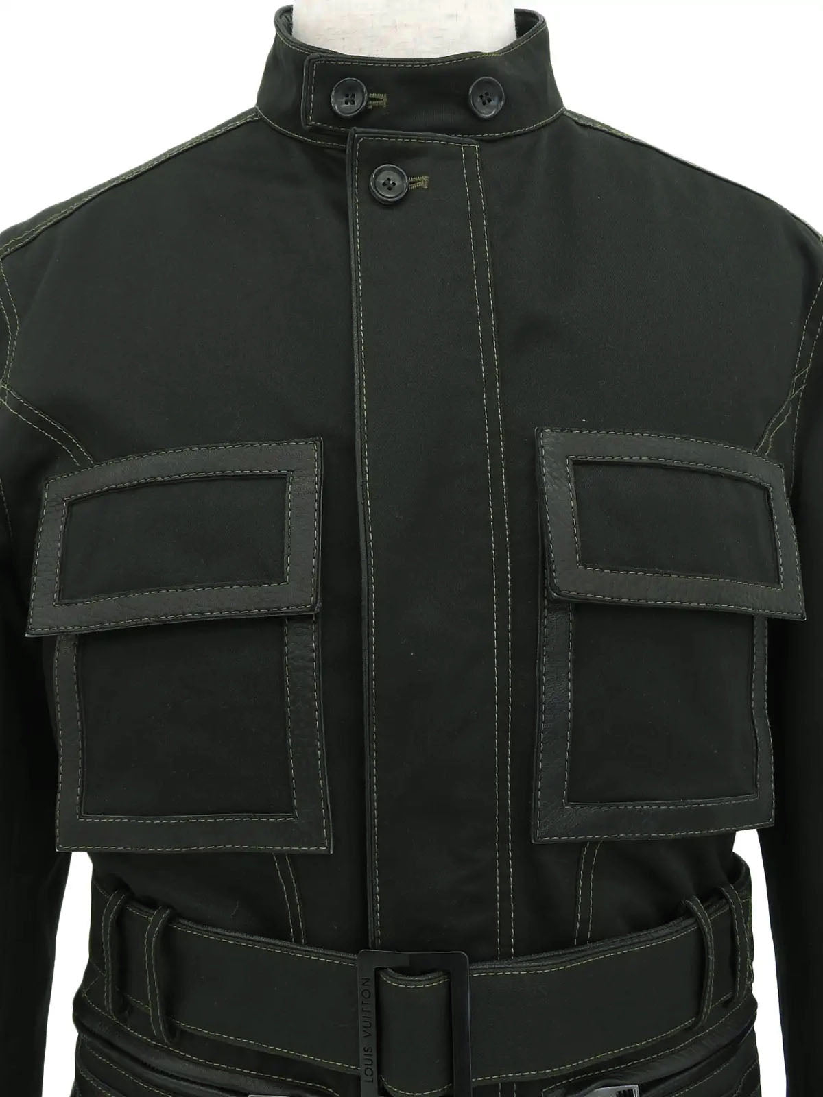 Logo Buckle Safari Jacket in Khaki/Black