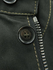 Logo Buckle Safari Jacket in Khaki/Black