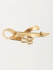 2002 Ribbon Scissors Brooch Gold