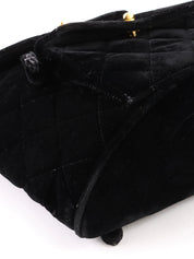 1995 Velvet Double CC Turnlock Backpack Black