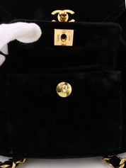 1995 Velvet Double CC Turnlock Backpack Black
