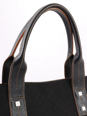 Macadam Pattern Tote Bag Black