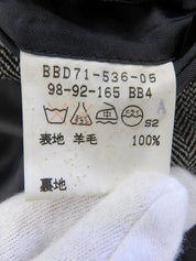ヘリンボーンパターンウールジャケット　グレー