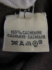 Cashmere collarless coat in charcoal gray