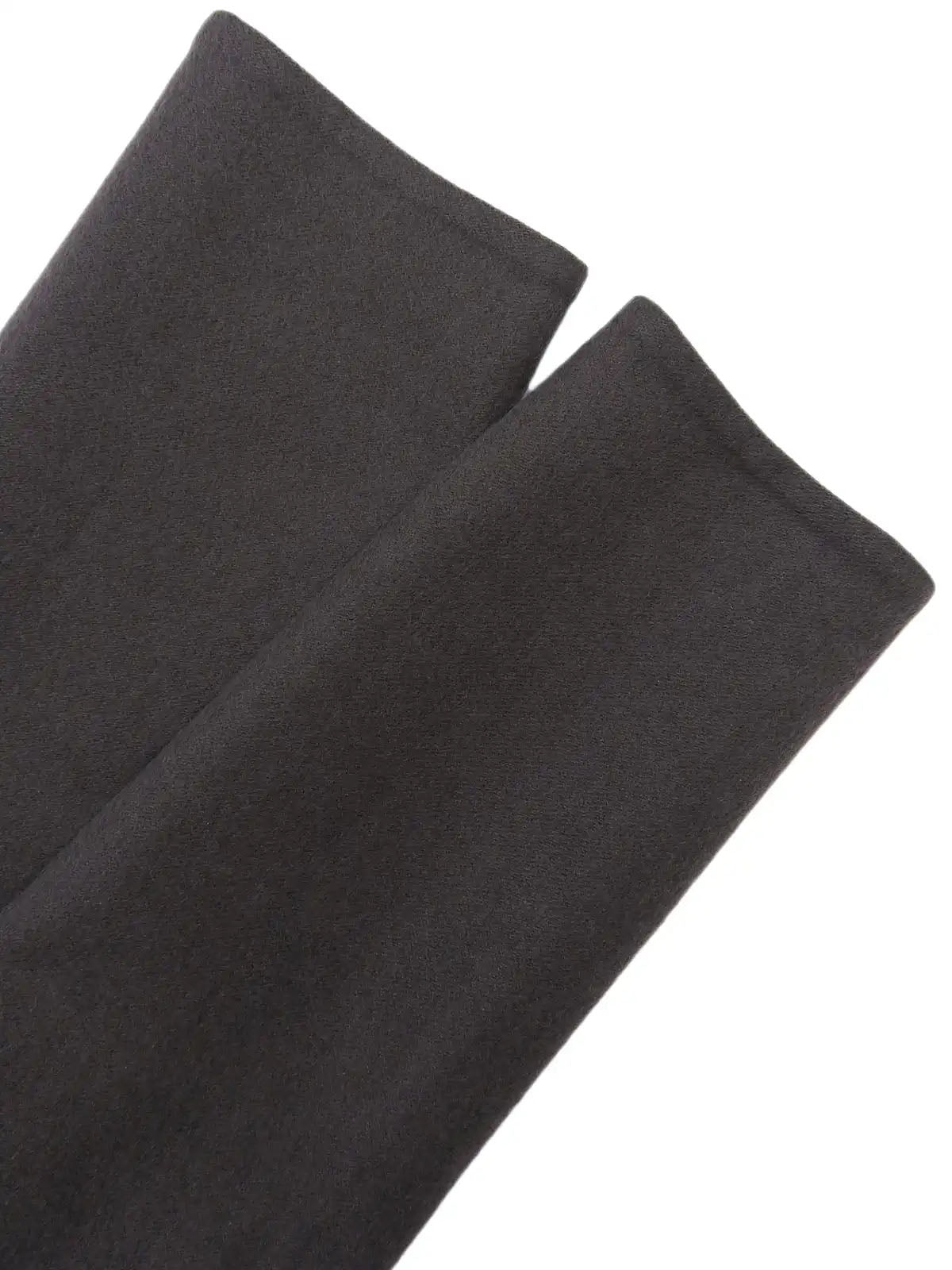 Cashmere collarless coat in charcoal gray