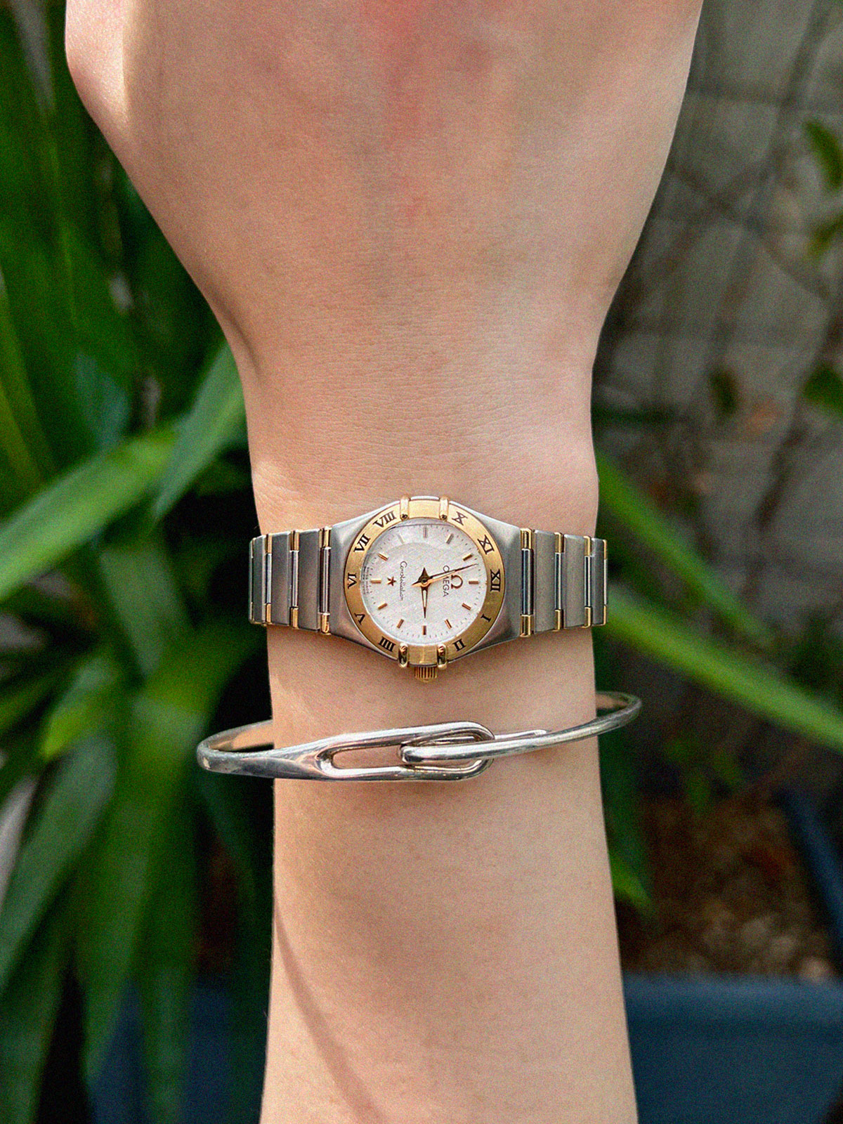 925ダブルループバングル　シルバー