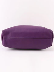 Purple Leather Logo Plate 2-Way Bag