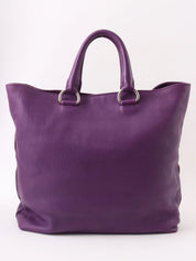 Purple Leather Logo Plate 2-Way Bag