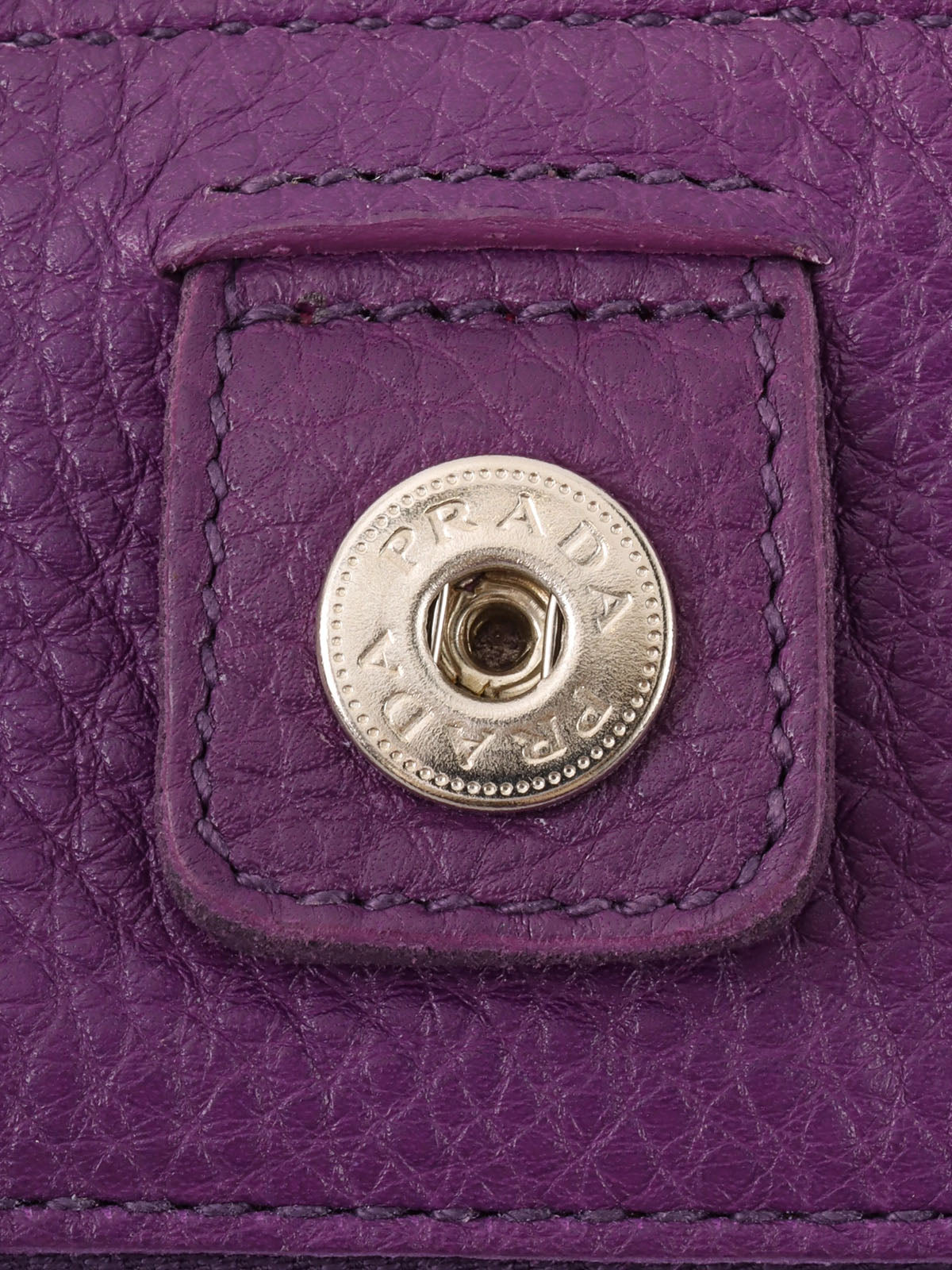 Purple Leather Logo Plate 2-Way Bag