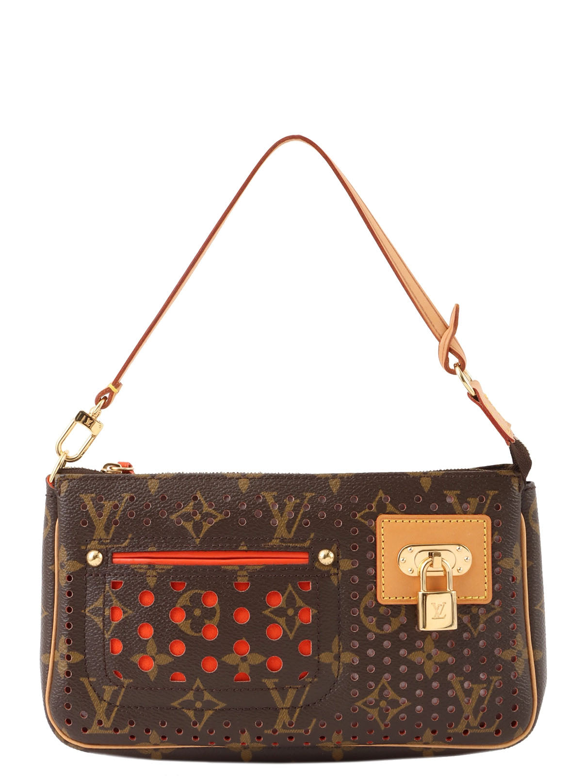 2006 Canvas Monogram Perfo Pochette Accessoires Brown/Orange