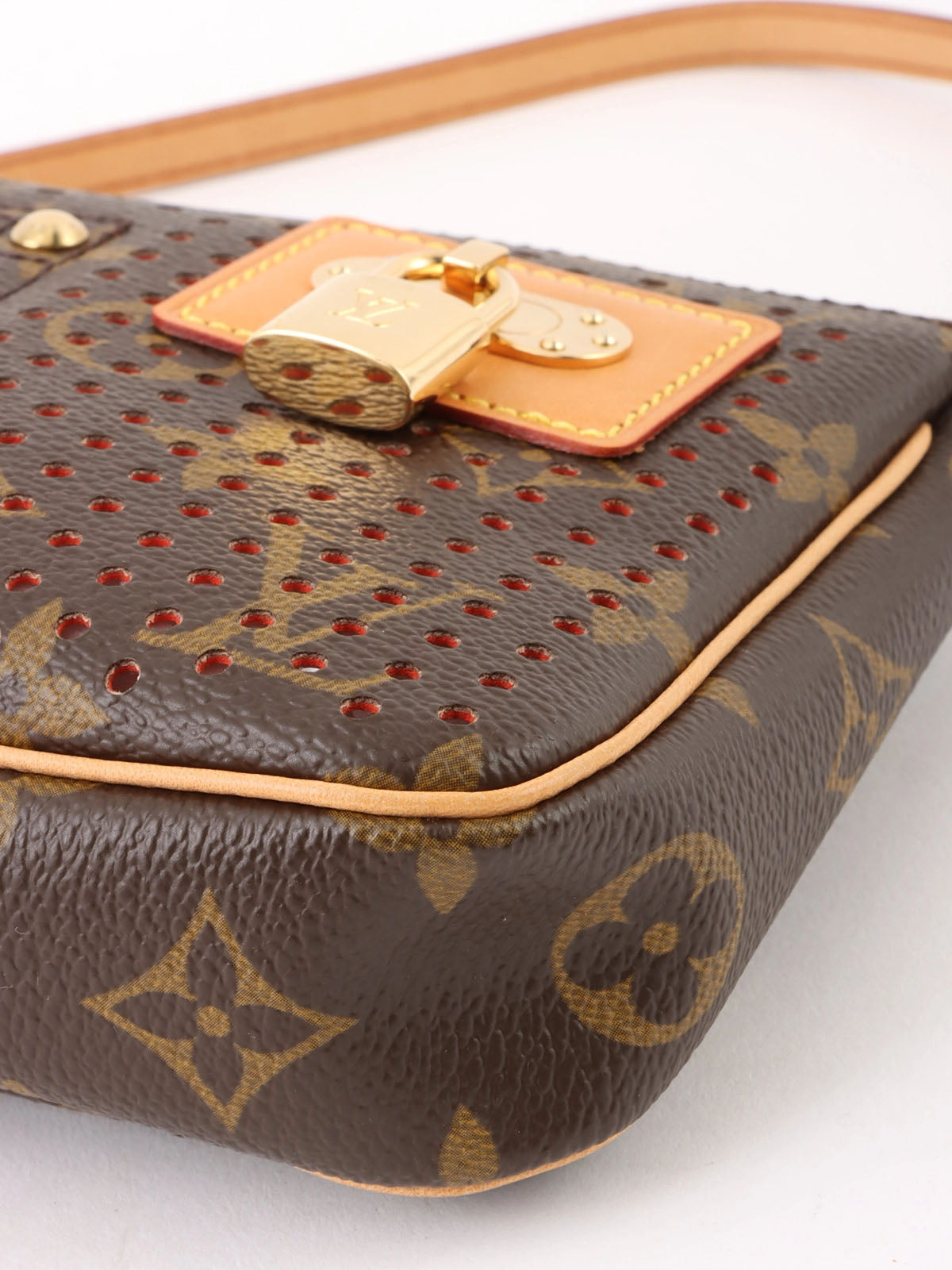 2006 Canvas Monogram Perfo Pochette Accessoires Brown/Orange