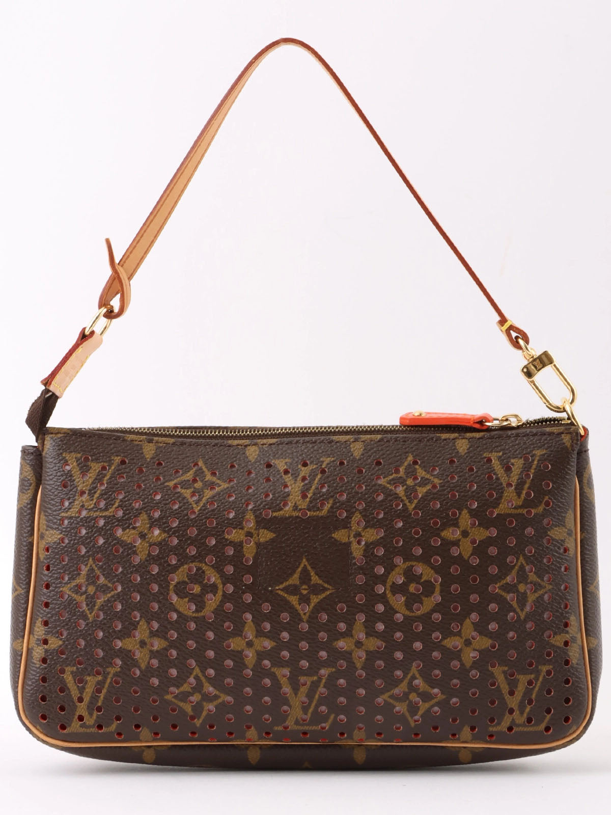 2006 Canvas Monogram Perfo Pochette Accessoires Brown/Orange