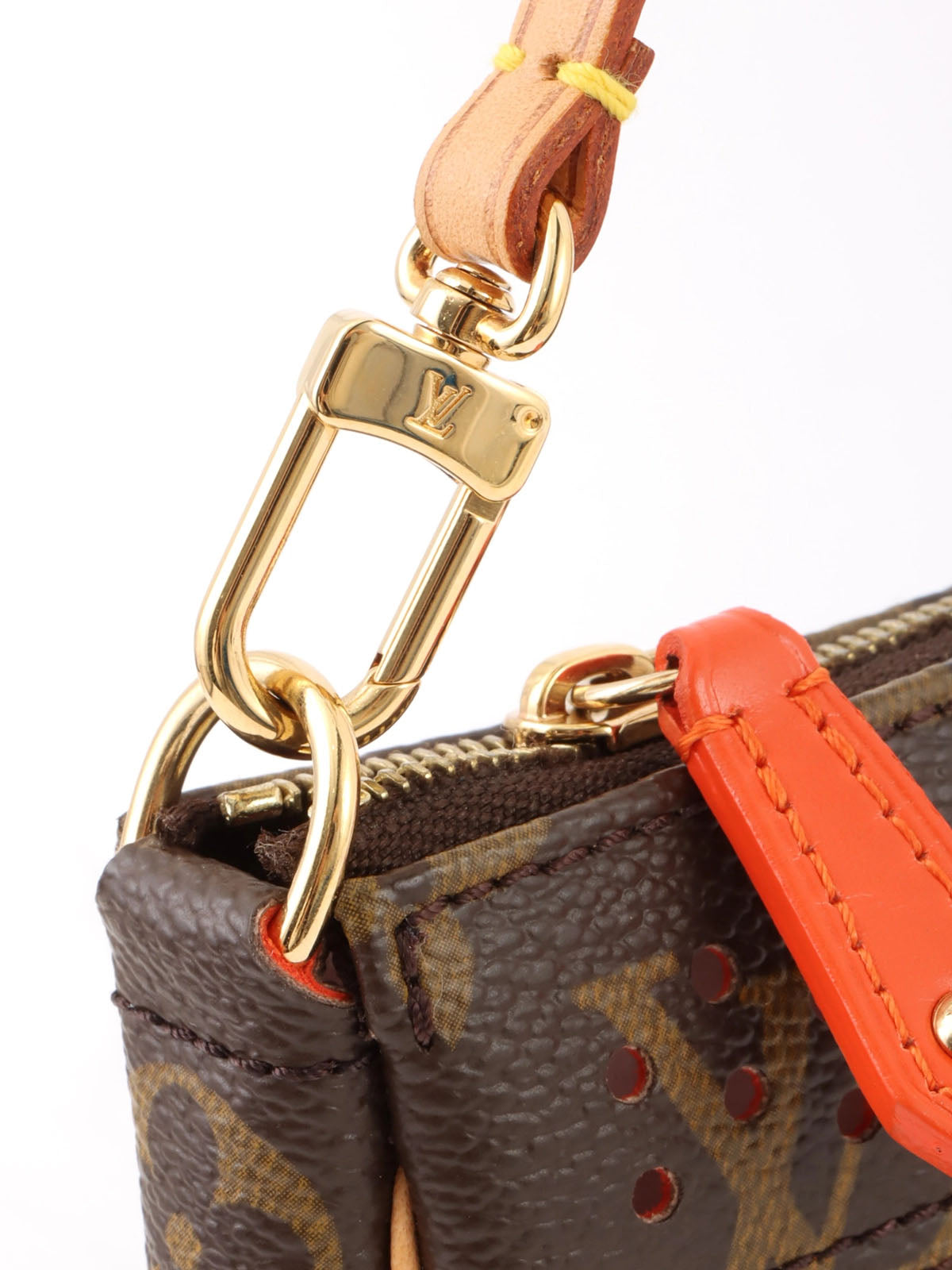 2006 Canvas Monogram Perfo Pochette Accessoires Brown/Orange