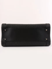 2014 Chevron Stitch Boy Chanel Tote Bag in Black
