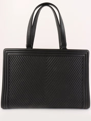 2014 Chevron Stitch Boy Chanel Tote Bag in Black