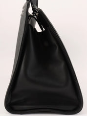 2014 Chevron Stitch Boy Chanel Tote Bag in Black