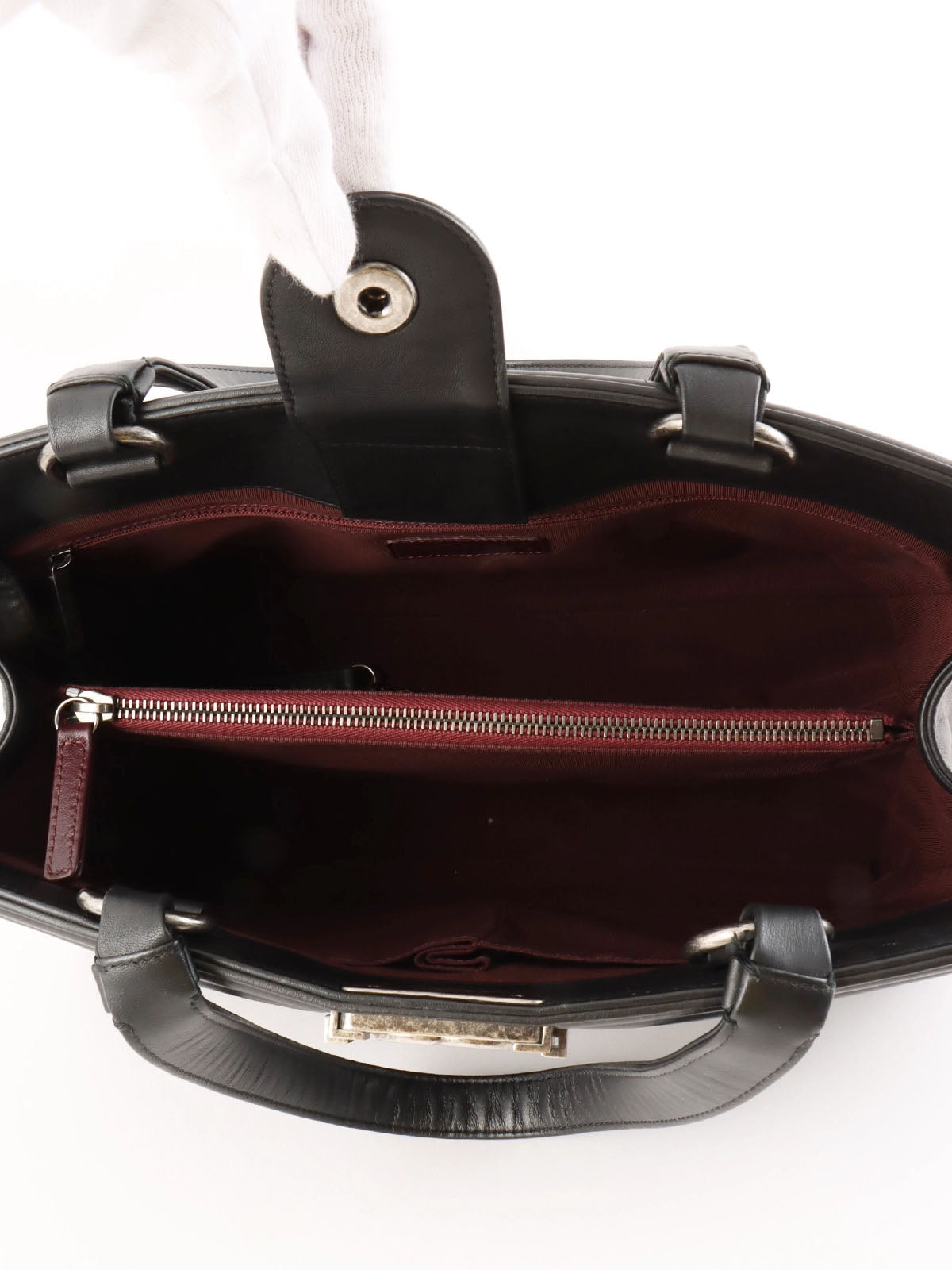2014 Chevron Stitch Boy Chanel Tote Bag in Black