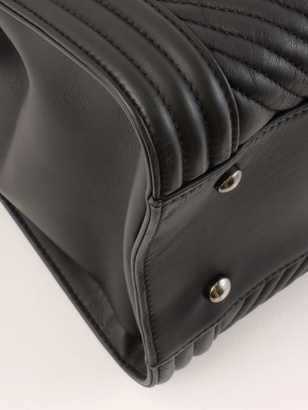 2014 Chevron Stitch Boy Chanel Tote Bag in Black