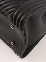 2014 Chevron Stitch Boy Chanel Tote Bag in Black