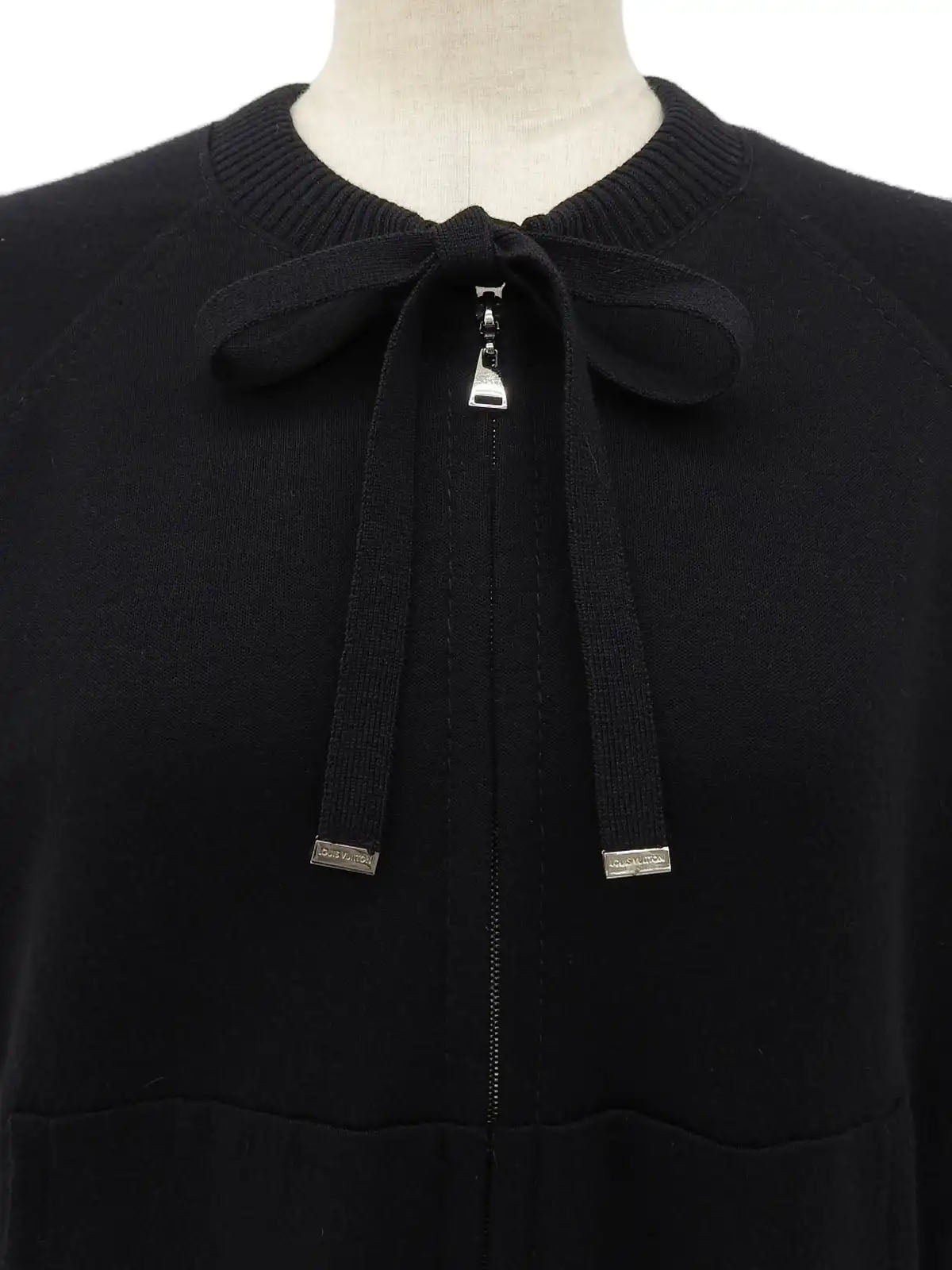 Zip cardigan in black
