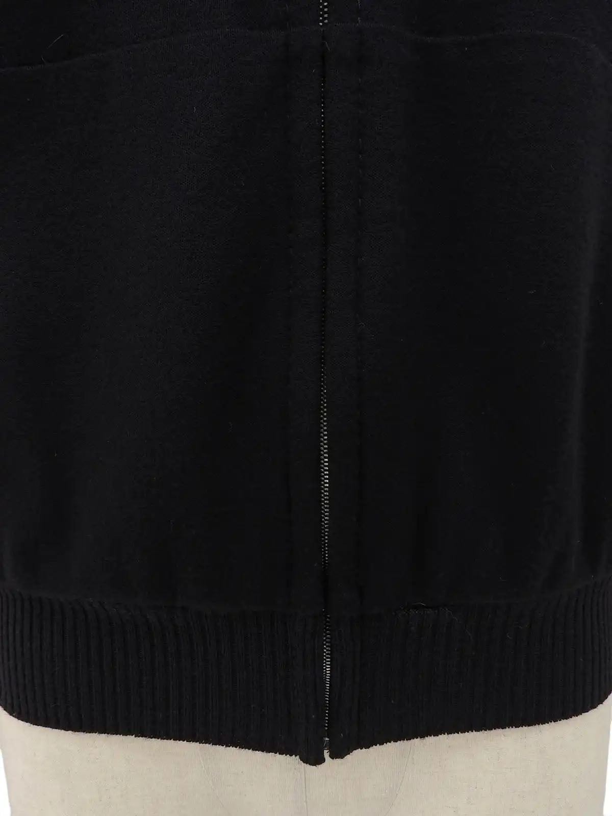 Zip cardigan in black