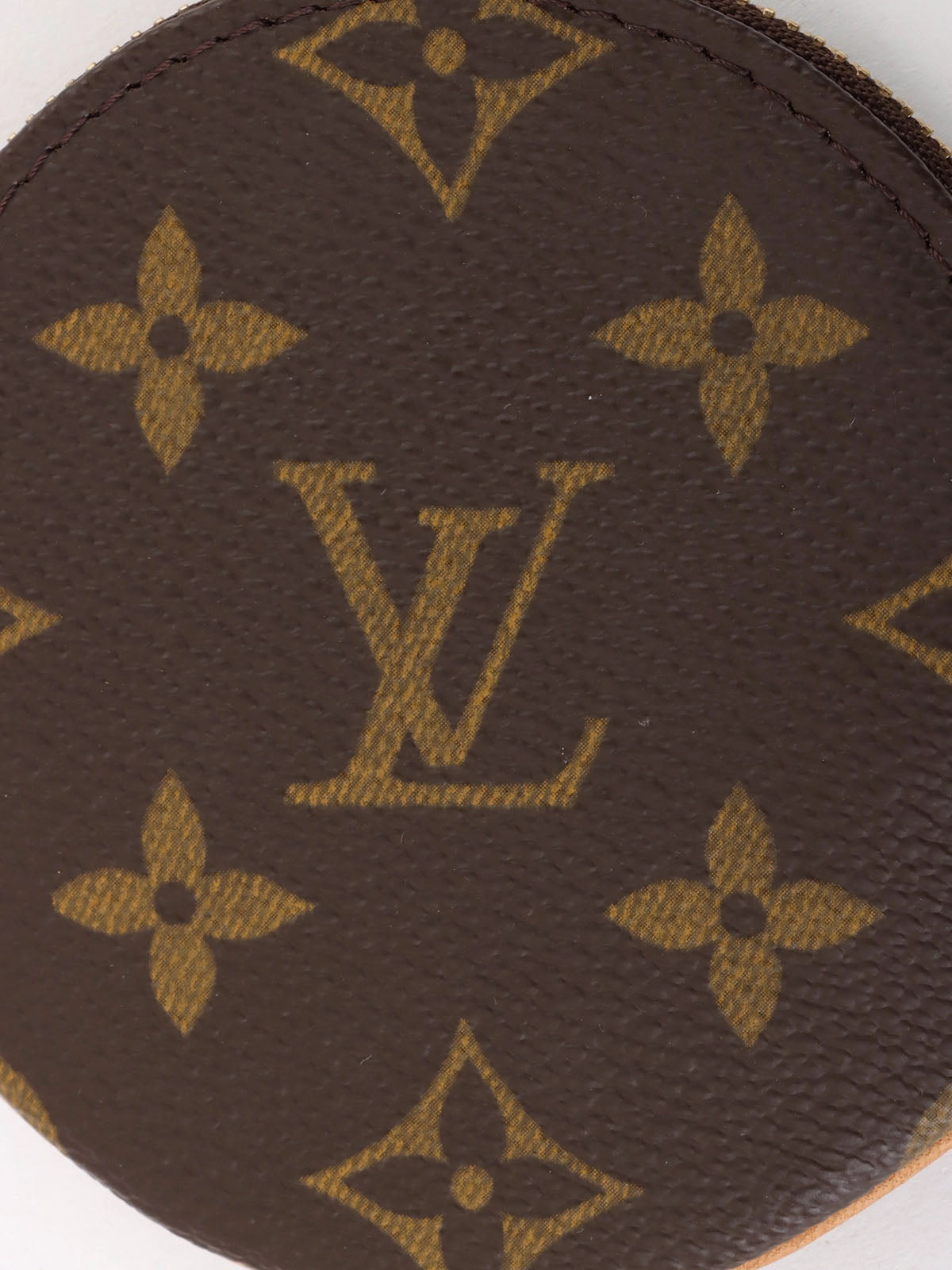 2004 年帆布花押字 Porte Monnaie 长棕色