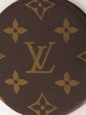 2004 年帆布花押字 Porte Monnaie 长棕色