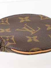 2004 年帆布花押字 Porte Monnaie 长棕色