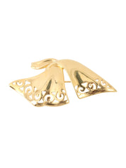 Scarf motif brooch gold