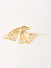 Scarf motif brooch gold