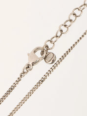 2011 Rhinestone Diamond Motif CC Mark Swing Necklace Silver/Champagne