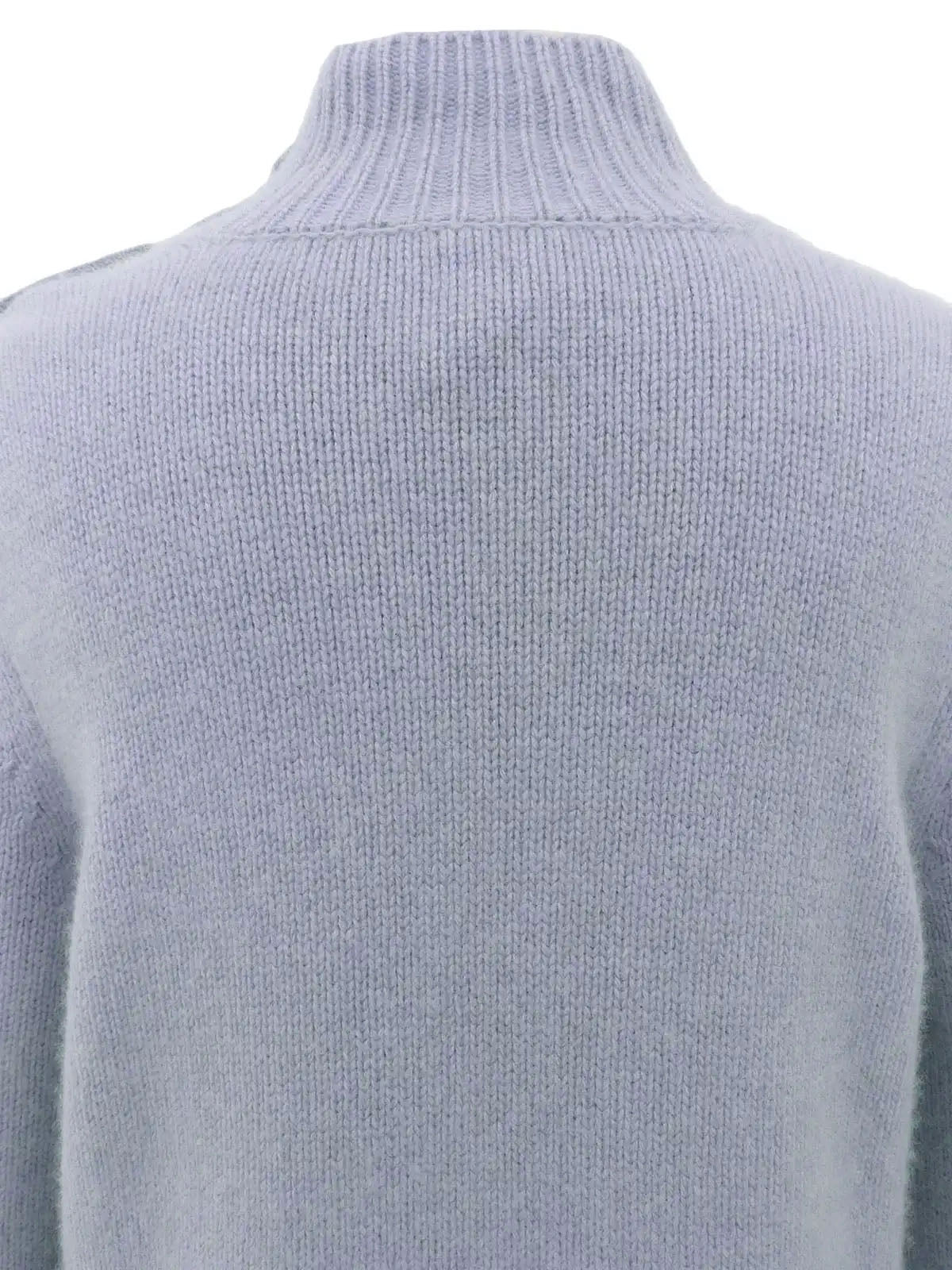 2004 Cashmere CC Mark Button High Neck Knit Sweater in Lavender