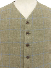 Check Pattern Vest Khaki