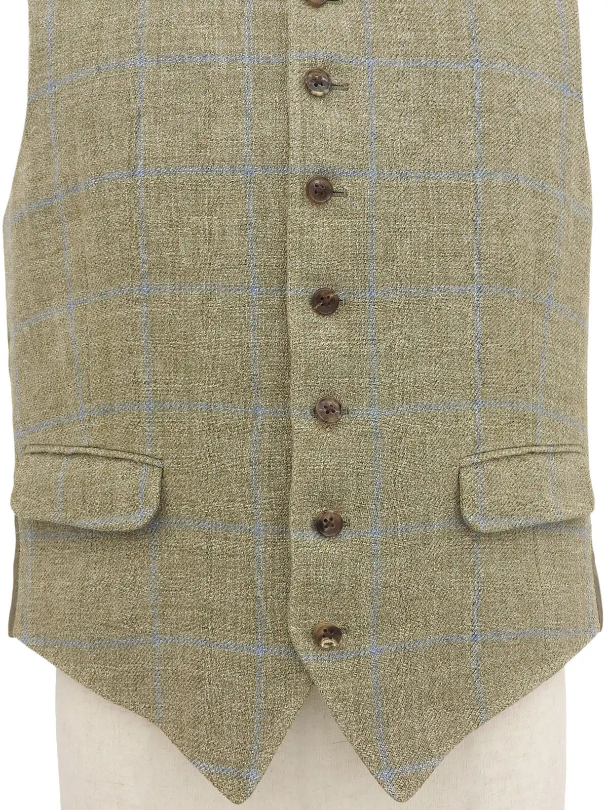 Check Pattern Vest Khaki